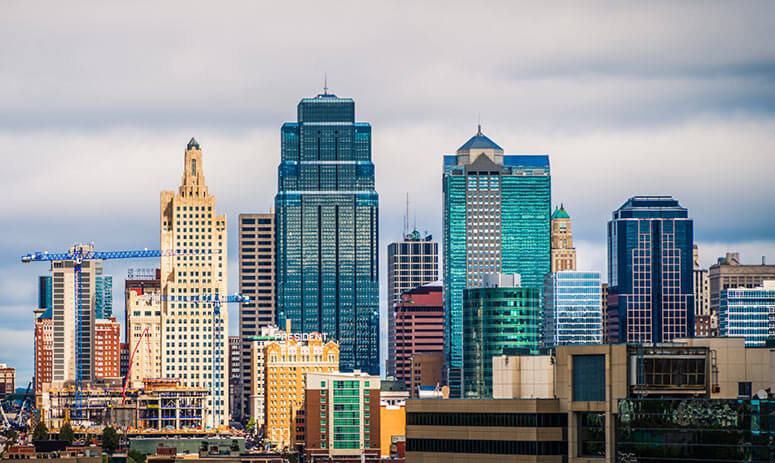 Shot of downtown Kansas City, Missouri, skyline